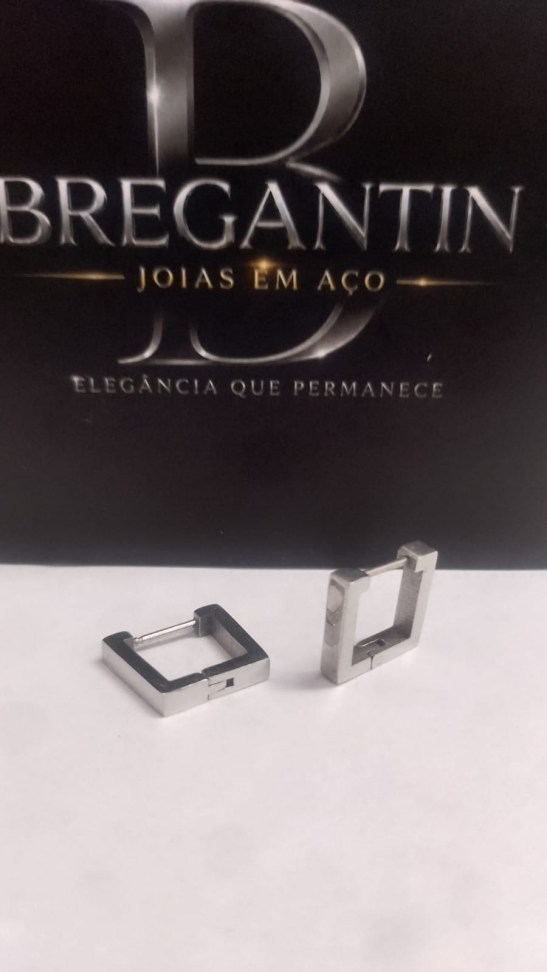 Brinco Argola Click Quadrado
