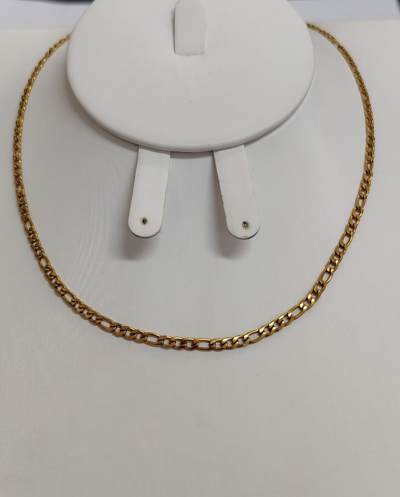 Colar 3x1 Dourad em Aço Dourado 35cm+5cm