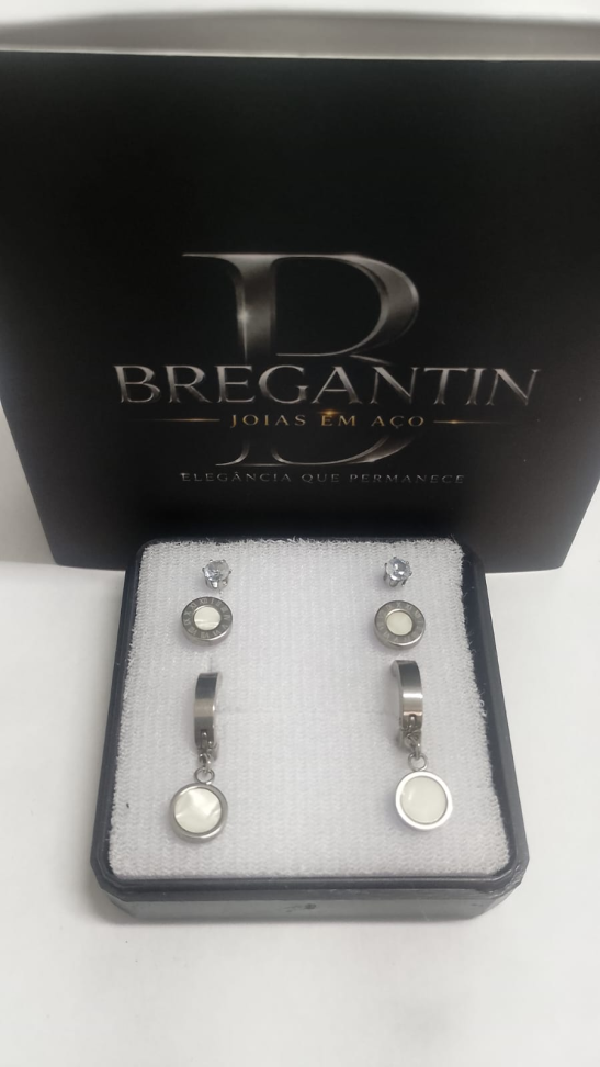 Brinco Trio Bvlgari White