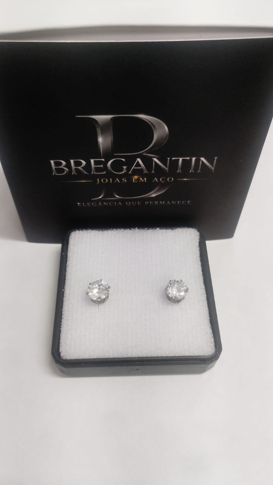 Brinco Redondo 8mm Zirconia Grande