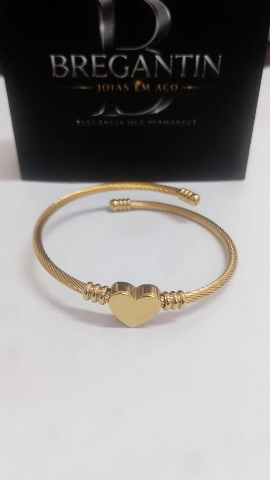 Bracelete Coração Dourado