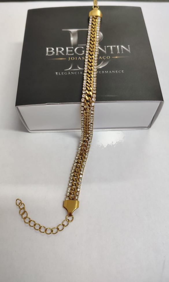 Pulseira Linhas Iluminadas Dourado