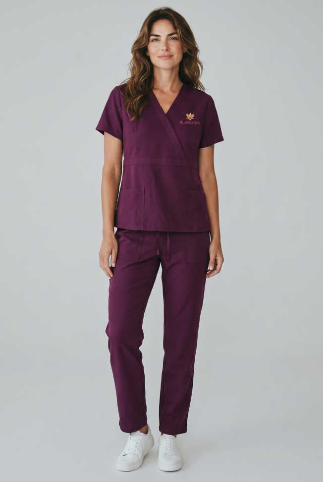Conjunto Scrub Vinho Copa Oficial Buddha Spa - #3