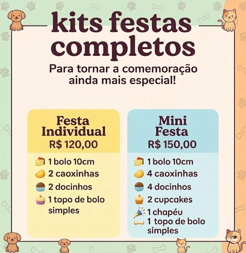 Auniversario Pet - Escolha uma opção (ARTE INCLUSA)