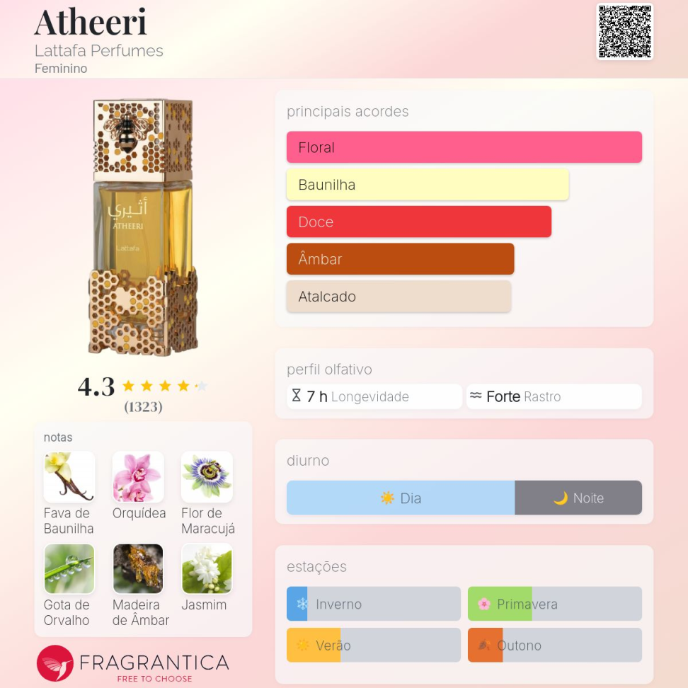 Atheeri - Lattafa - Decant em frasco de vidro