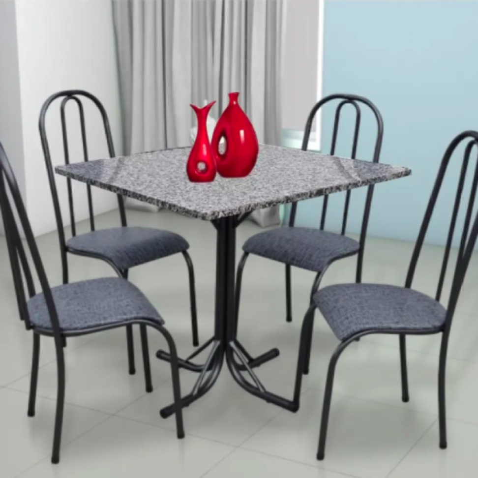 MESA HAVAI QUADRADA 4 CADEIRAS - AÇO COELHO