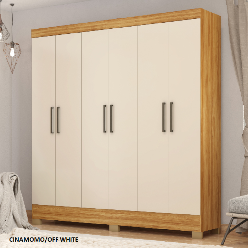 GUARDA ROUPA CASAL 6P PRATICO - DEMÓBILE