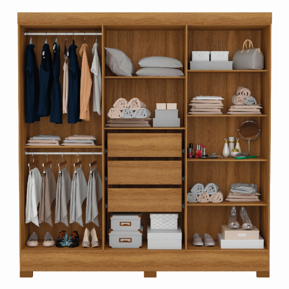 GUARDA ROUPA CASAL 6P PRATICO - DEMÓBILE - #3