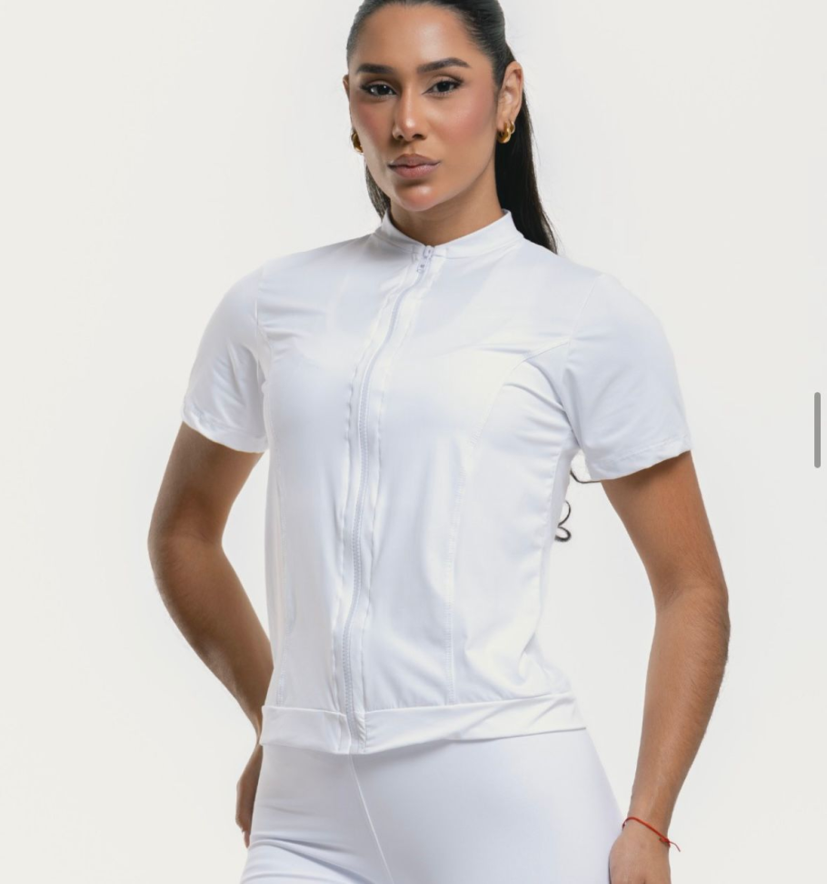 Blusa com ziper / poliamida