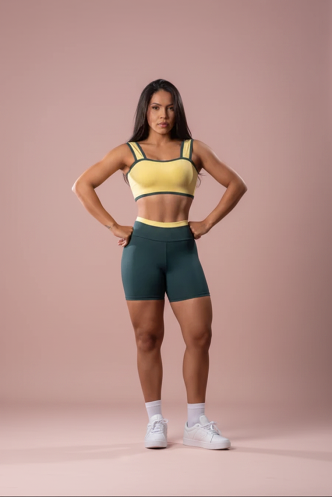 Conj. Brasil Core (top.amarelo/short.verde)