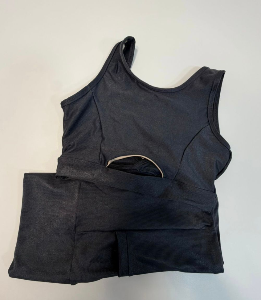 Conj. Short/bolso Aveludado Chumbo