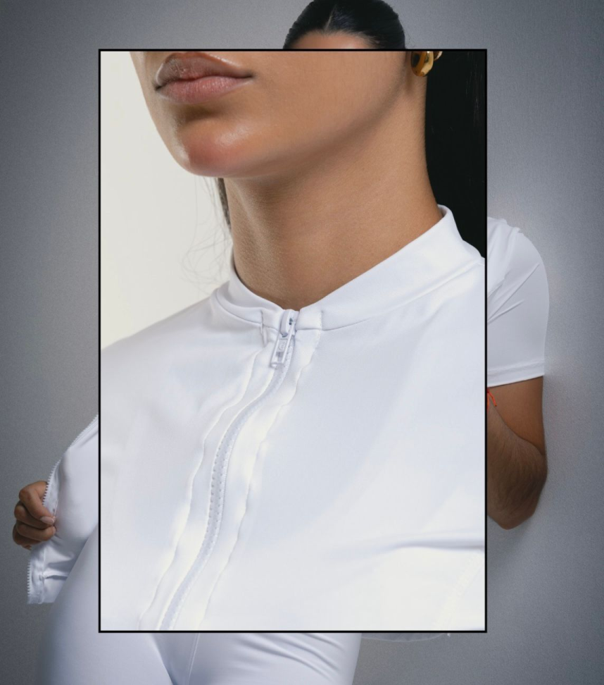 Blusa com ziper / poliamida - #3