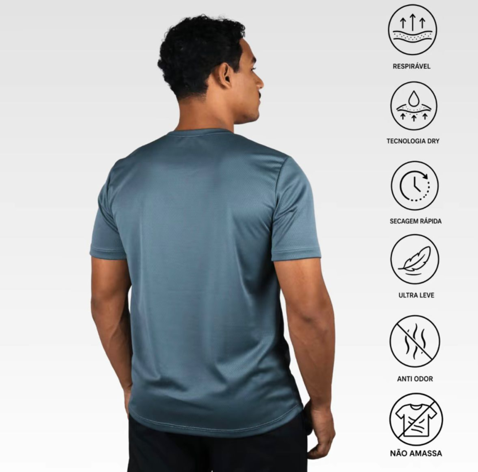 Camisa Masculina Dry fit Manga curta