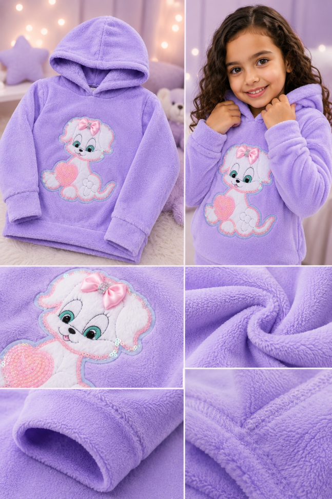 Casaco Premium Peluciado Infantil - Lilás