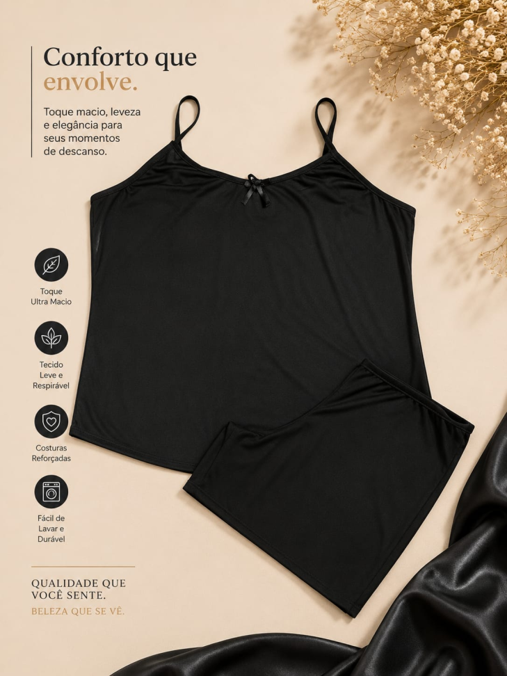 Baby Doll Adulto Premium Preto