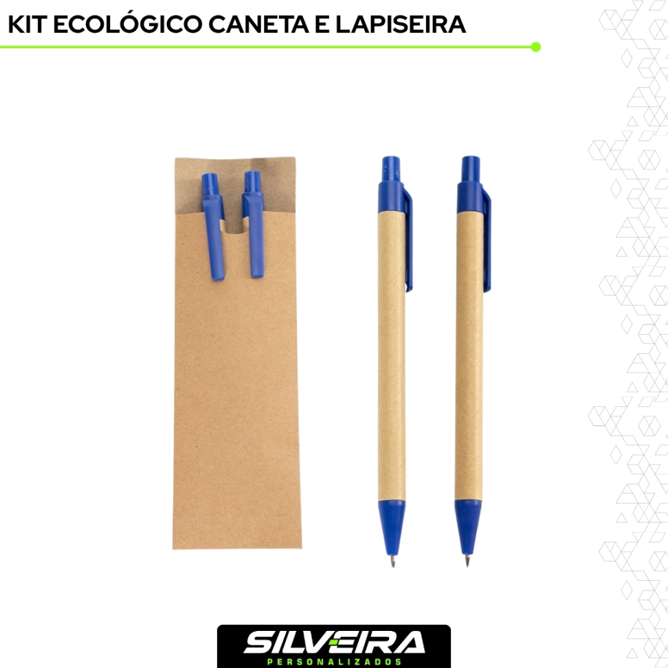 Kit Ecológico Caneta e Lapiseira Papelão