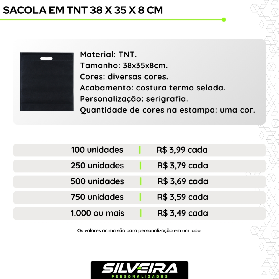 Sacola TNT 35x38x8cm