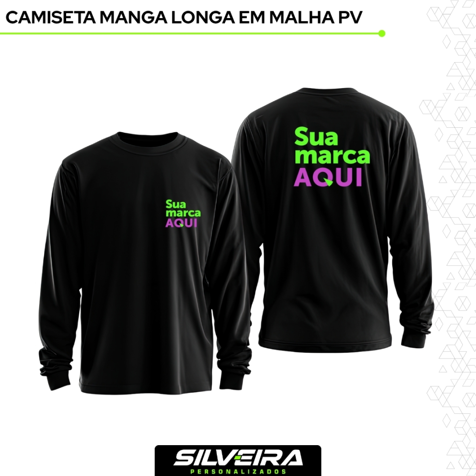 Camiseta Manga Longa em Malha PV