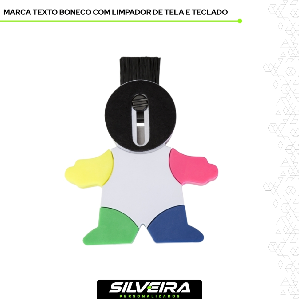 Marca Texto Boneco com Limpador de Tela e Teclado