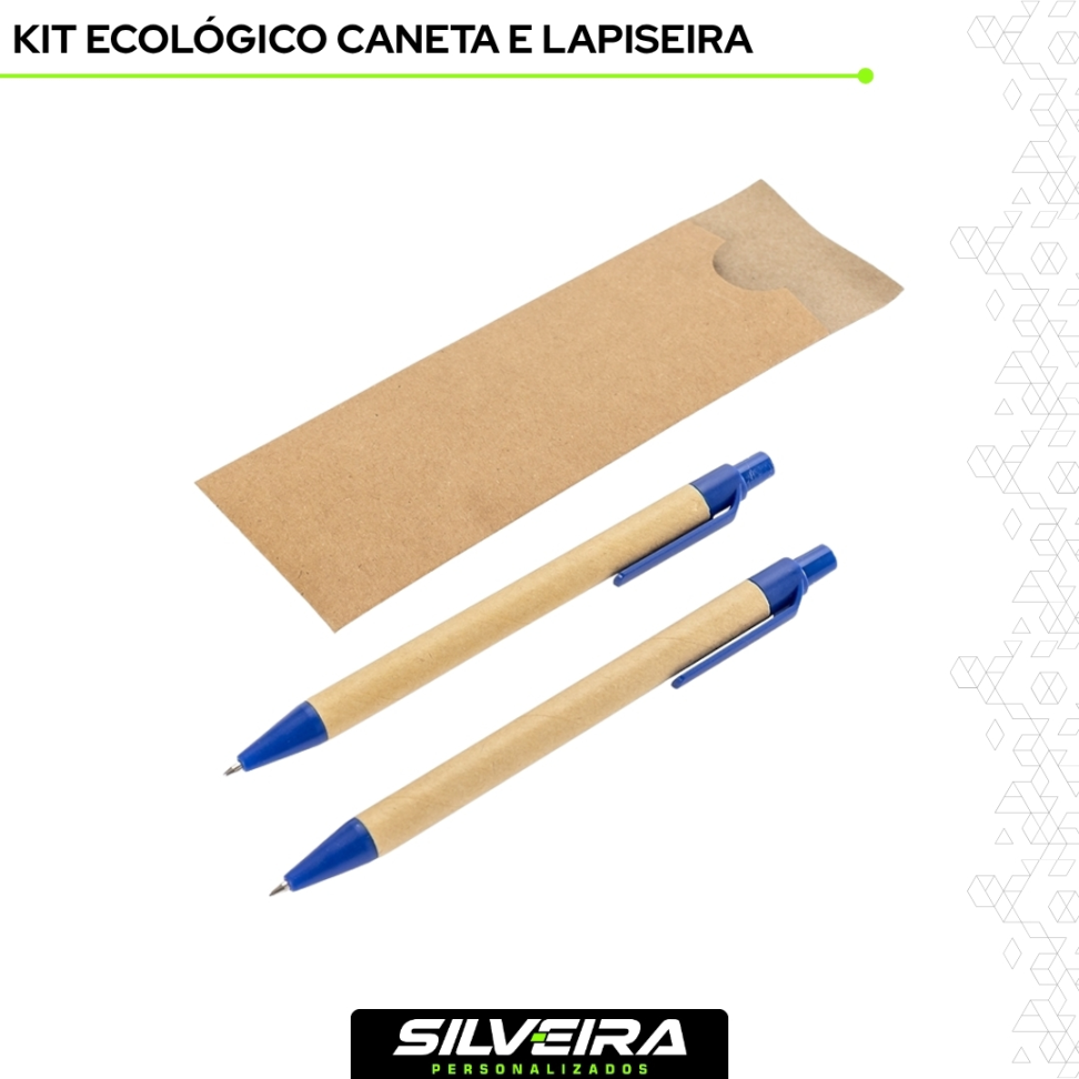 Kit Ecológico Caneta e Lapiseira Papelão