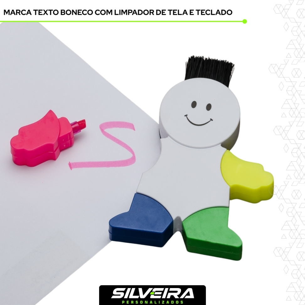 Marca Texto Boneco com Limpador de Tela e Teclado - #3