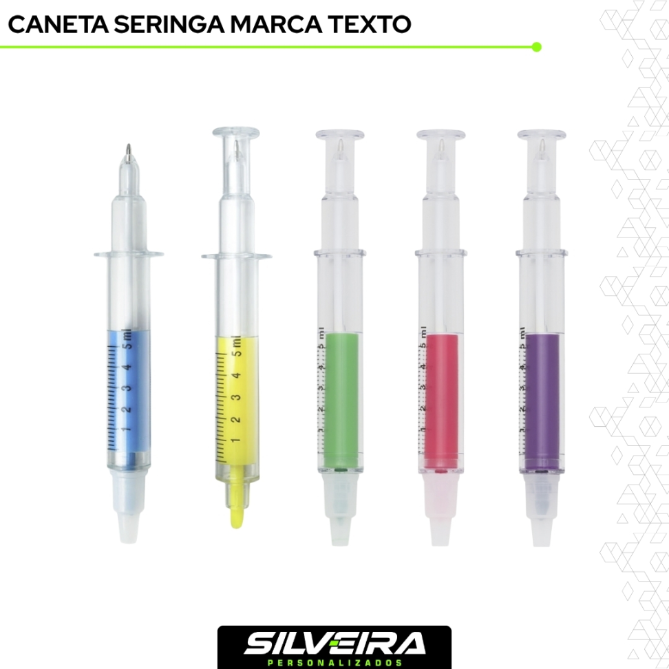 Caneta Seringa Marca Texto