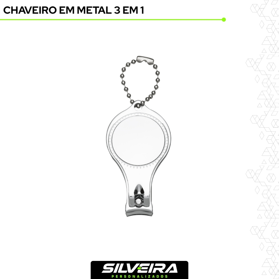 Chaveiro em Metal 3x1