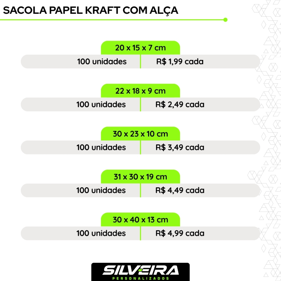 Sacola Papel Kraft com Alça Torcida