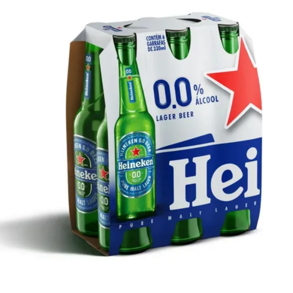 Cerveja Heineken 0,0% Álcool LN 330ml C/6