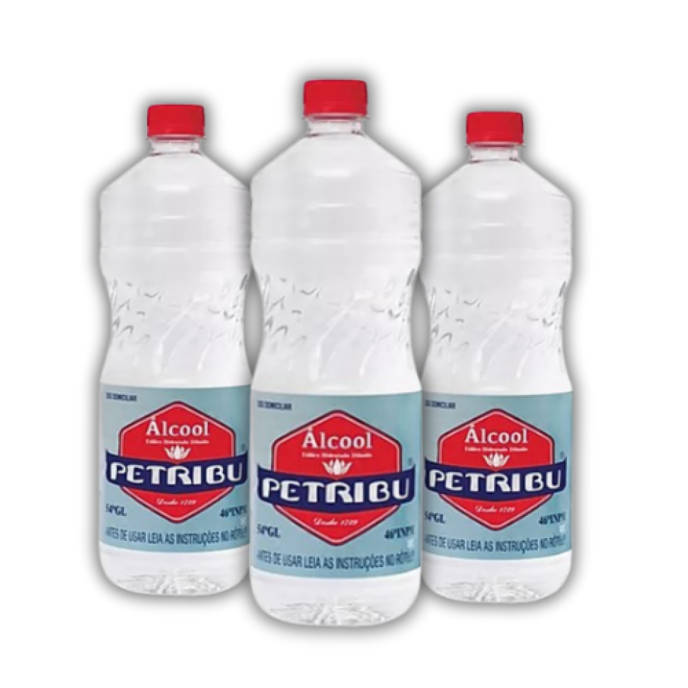 3unidades de Álcool 46° Petribu 1L