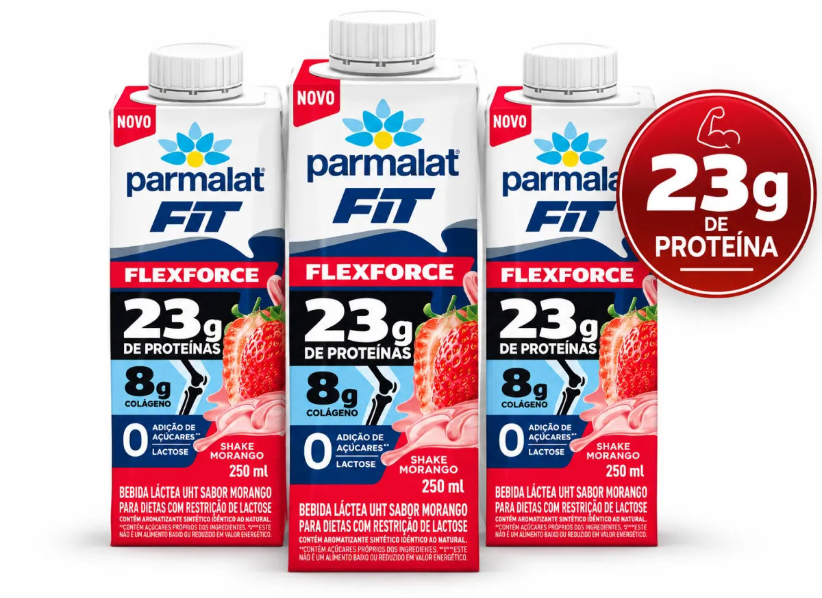 Bebida Protéica Parmalet FlexForce 23g Morango 250ml