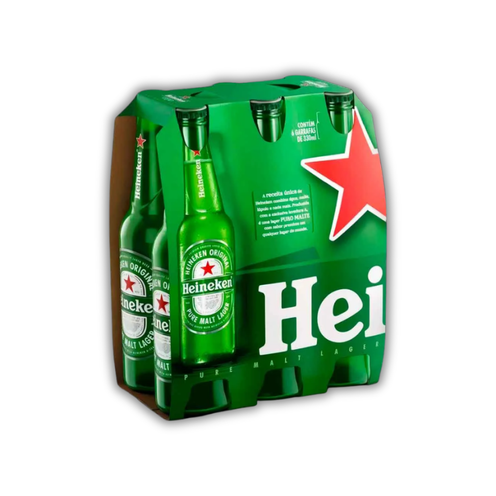Cerveja Heineken Long Neck 330ml C/6UND