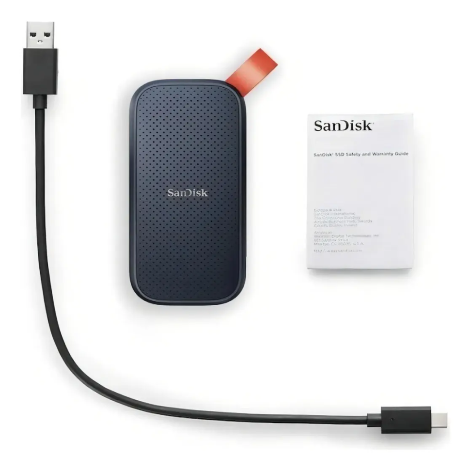 SSD EXTERNO SANDISK PORTABLE 1TB USB C NEGRO 3.2 G