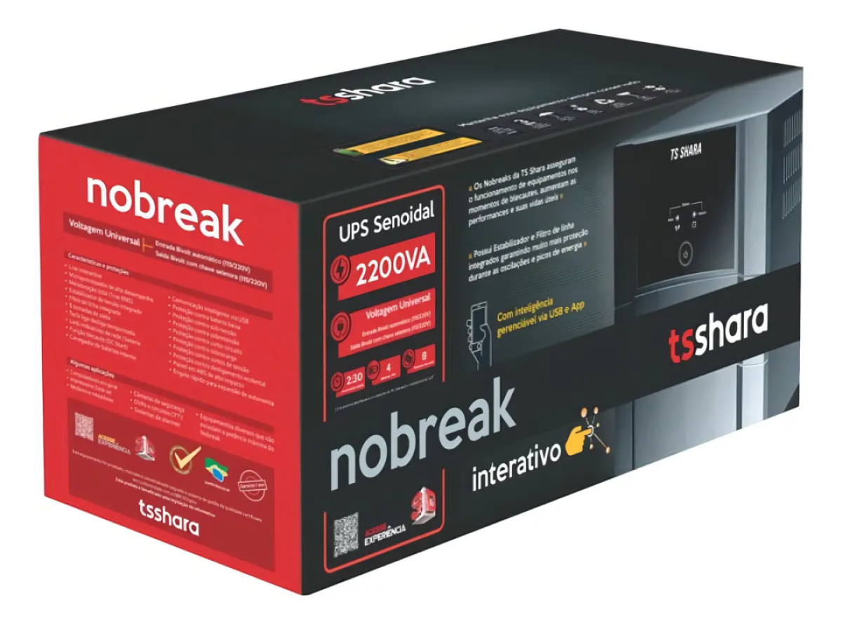 NOBREAK TS SHARA UPS SENOIDAL 2200 BIV/AUT 115/220