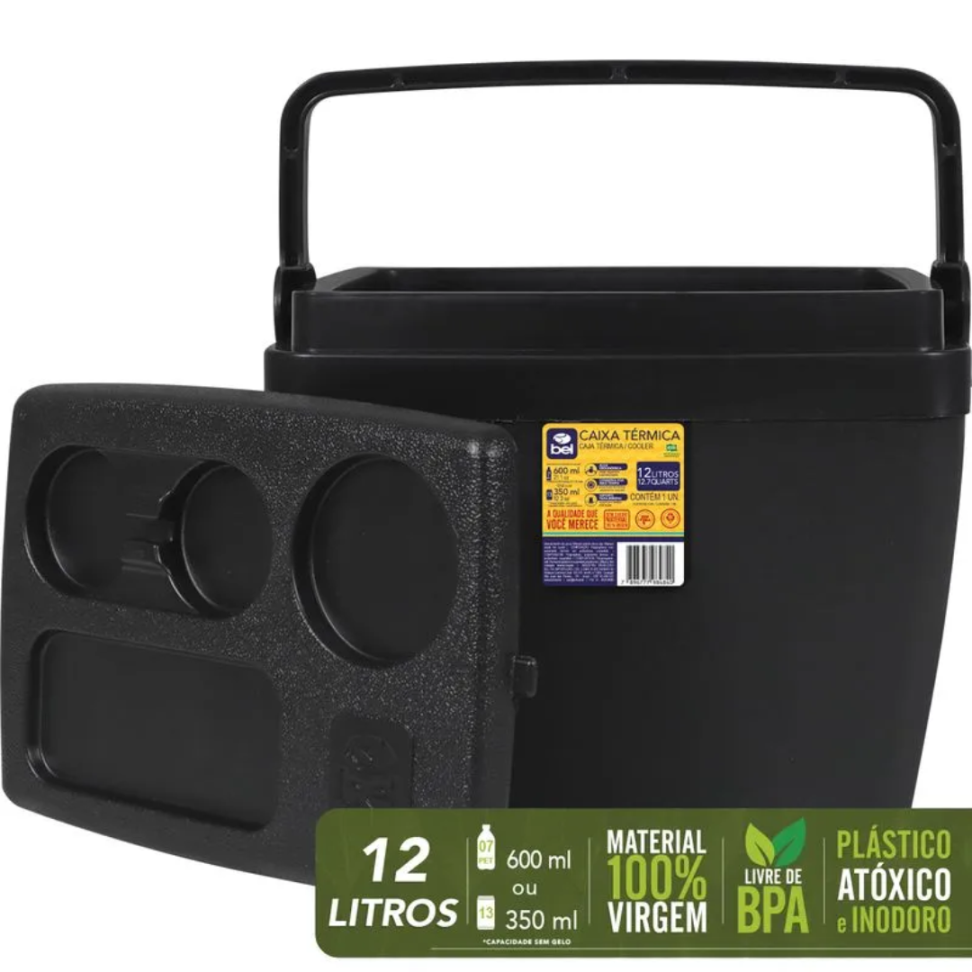 CAIXA TERMICA 12L BEL - PRETA