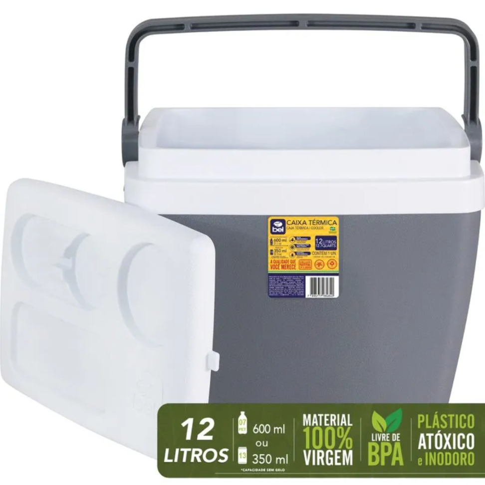 CAIXA TERMICA 12L BEL - CINZA