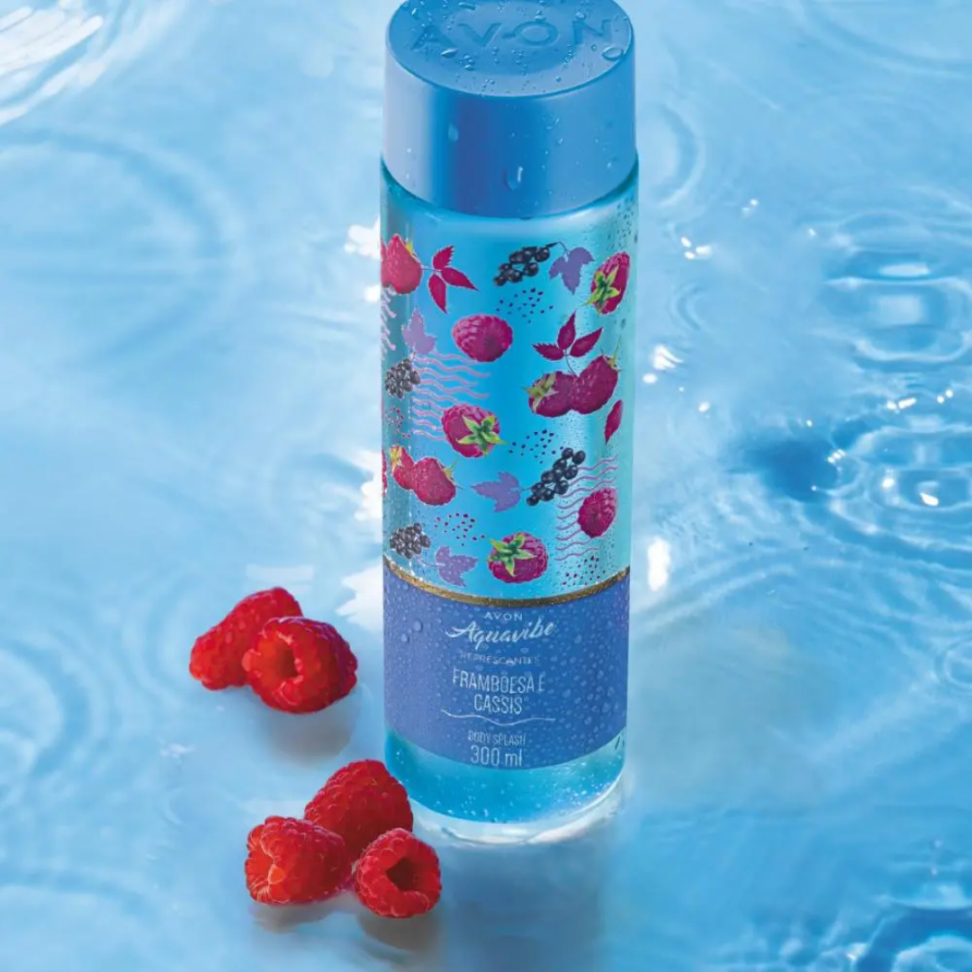 AVON BODY SPLASH AQUAVIBE FRAMBROESA E CASSIS 300ml