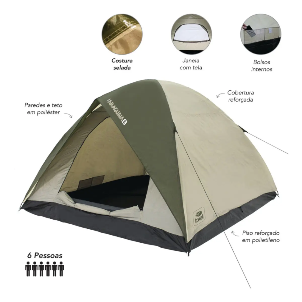 BARRACA BEL ARAGUAIA ALTA PREMIUM 6 PESSOAS