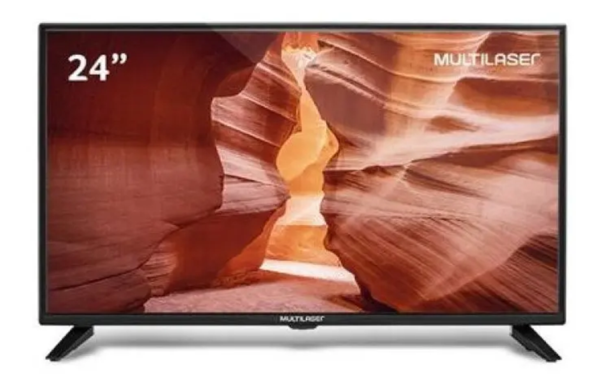 TV 24P MULTILASER LED HD USB HDMI  CONVERSOR DIGI