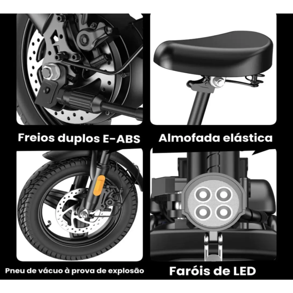 BICICLETA ELETRICA SCOOTER DOBRAVEL 400W W8 - #3