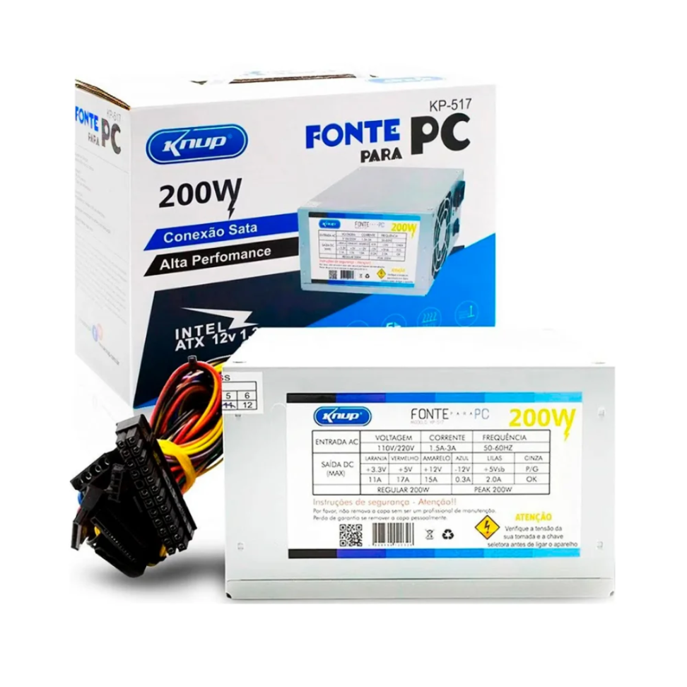 FONTE PC ATX 200/230W MULTILASE/VXPRO/TRONOS/BRA