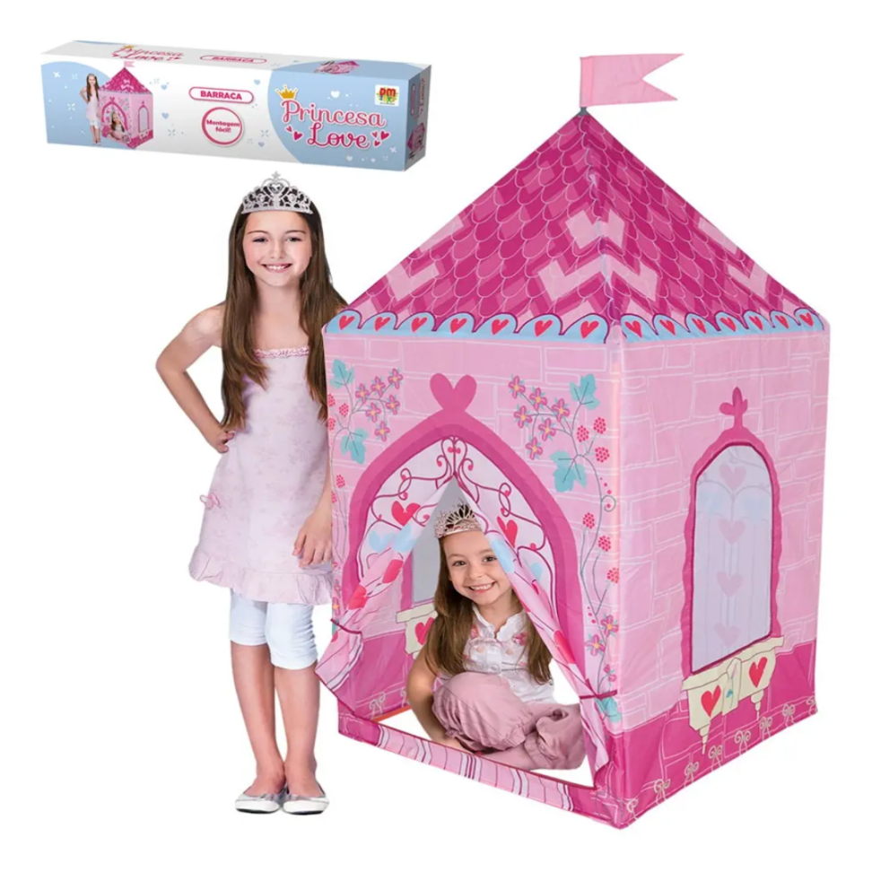 BARRACA DOBRAVEL PRINCESA LOVE 160X75X75CM NA CAIXA
