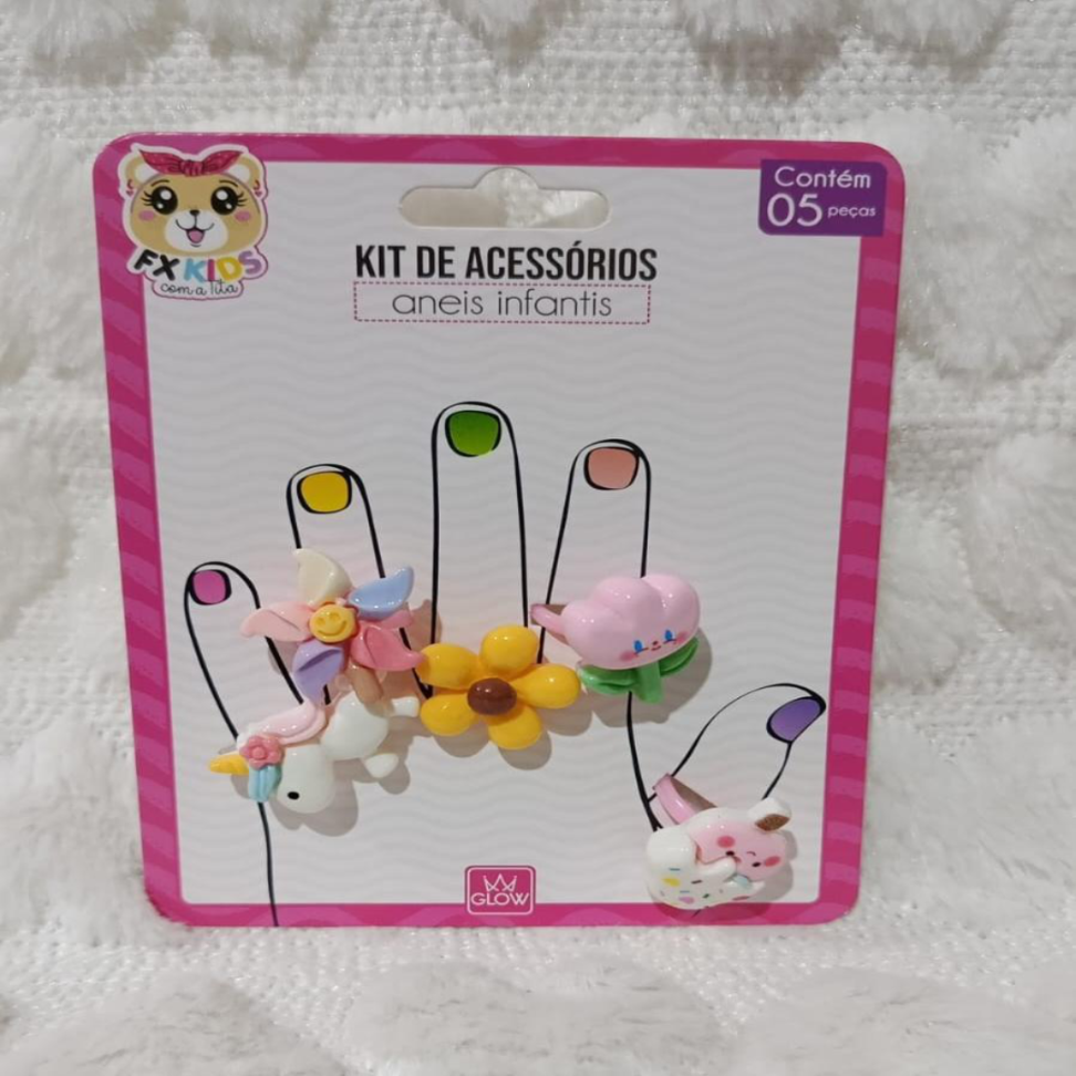 KIT BELEZA INFANTIL C/ANEL C/5 PCS DT25935 FX/UT