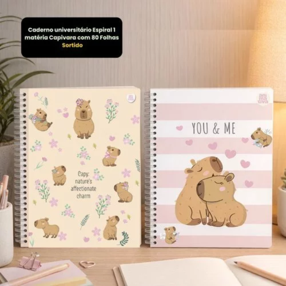 CADERNO ESP. UNIV 1M CAPIVARA CD 80FLS