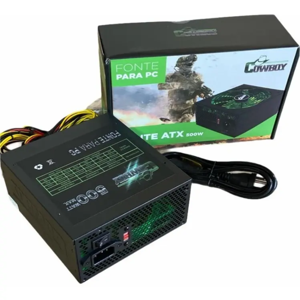 FONTE ATX P/ PC 500W COWBOY