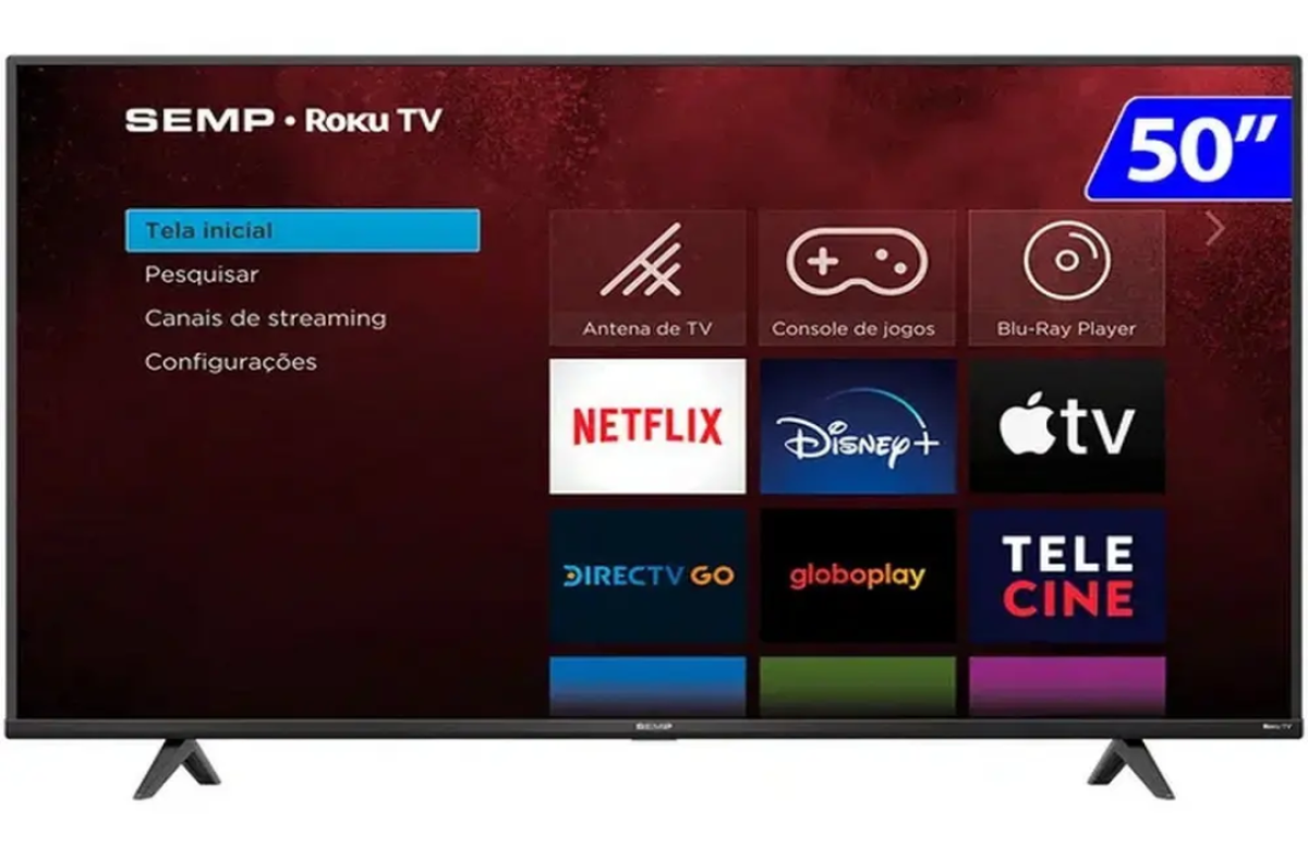 TV 50P SEMP LED SMART 4K UHD HDR WIFI 50RK8500