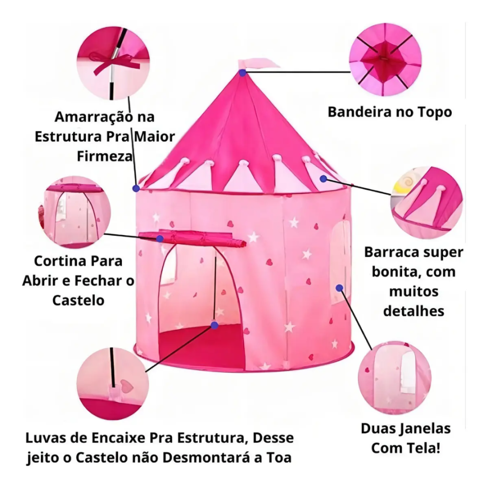 BARRACA CASTELO DAS PRINCESAS CASTELO TORRE DMT539 - #3