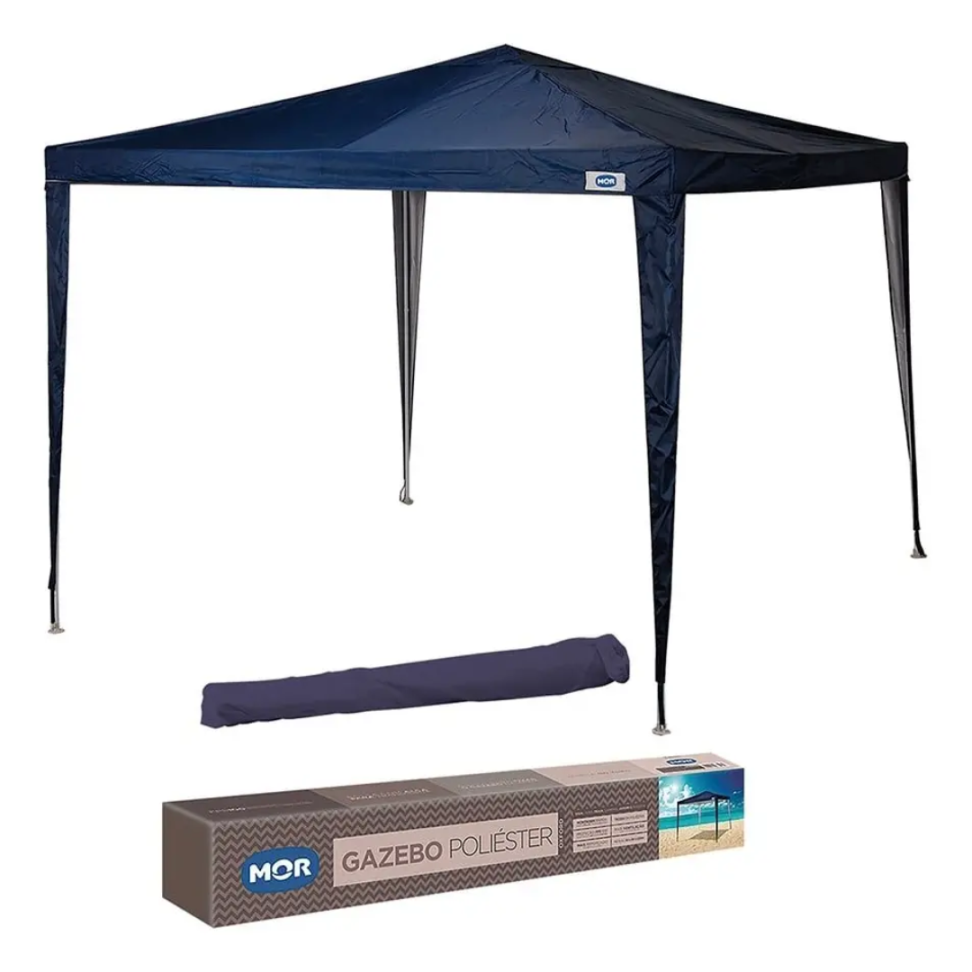TENDA GAZEBO 3X3M POL AZUL MOR