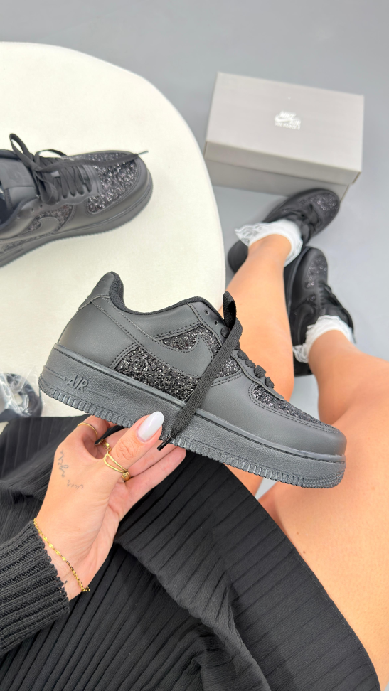 Nike Air Force 1 Glitter Black - #5