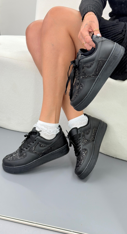 Nike Air Force 1 Glitter Black - #4